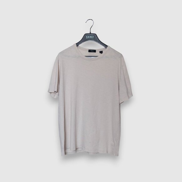 Theory Men's Beige T shirt Cotton Distressed size XL - Picture 1 of 5
